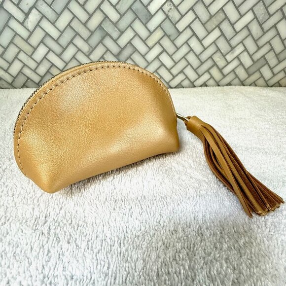 Portland Leather Goods Premium Champagne Taco Tassel Pouch - Brand New - Picture 3 of 8